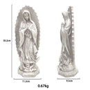 12-Inch Mexico Virgin Mary Figurines Catholic Blessed Mother Guadalupe Sculpture Resin Religious Statue Home Room Decoration