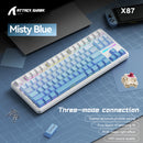 Gaming Keyboard X87 Attack Shark Side Engraved Translucent Character Wireless Mechanical Keyboard,RGB,Hot-Swap,Bluetooth Tri-mod