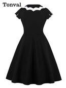 The Vespertine | Bat-Embroidered Vintage A-Line Party Dress