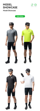ROCKBROS Men Cycling Jersey Summer Breathable MTB Road Bicycle T-shirts Quick Dry Sports Run Short Sleeve T-shirt Bike Tops
