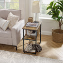 FEANDREA scratching post sisal logs, 2-in-1 furniture, vintage Brown