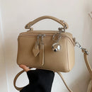 Classic Black Square Handbags for Women Autumn New Versatile Small Single Shoulder Crossbody Bags with Elegant Ball Pendant