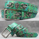 Rivet PU  Leather men's belt Fashion alloy belts Buckle luxury brand jeans belts for men business belt female belt