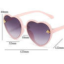 Fashion Brand Heart Kids Sunglasses 2024 New Children Cute Pink Cartoon Bee Sun Glasses Girls Boys Baby Gradient Eyewear