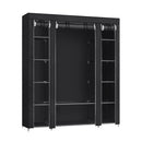 SONGMICS Fabric Wardrobe, Portable Wardrobe for Bedroom, Clothes Rail with Non-Woven Fabric Cover, Clothes Storage Organise