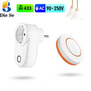 AC 220V 15A Wireless Remote Control Electrical Socket Switch 433mhz Rf Outlet EU Plug Round Transmitter,for LED Home Appliance