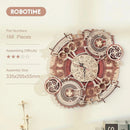 Robotime 挂钟 3D 木质拼图 木制套装 机械拼搭套件 木质拼图游戏 儿童礼物 最佳圣诞礼物