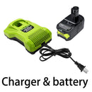 6000mAh For RYOBI 18V Li-Ion Replacement For Ryobi P108 P107 P108 RB18L50 RB18L20 Power Tool Rechargeable Battery And Charger
