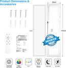 Oeegoo LED面板吸顶灯 可调光 100 x 25厘米 带RGB背光，30W 3300LM 带遥控吸顶灯