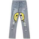 Irregular Ripped Hole Jeans Denim Pant Woman Man Straight Patchwork Baggy boyfriend y2k Punk Kpop Harajuku Streetwear Hip Hop