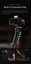 The Horizon Lock | AI-Powered 3-Axis Smartphone Gimbal with Face Tracking & Extension Rod