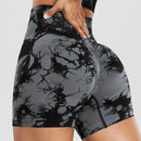 2/4Piece Tie Dye Sexy Push Up Shorts Woman Seamless Fitness Summer Athletic Shorts High Waist