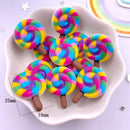 12PCS Resin Colorful Cartoon Rabbit Cherry Cone Ice Cream Lollipop Popsicle Scrapbook Flatback 3D food Figurine DIY Decor Crafts