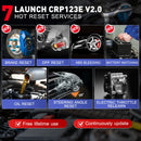 Lauch X431 CRP123E V2.0 OBD2 Automotive scanner 4 System Car diagnostic tool Oil ETC SAS 7 Reset CRP123x crp123i Code reader