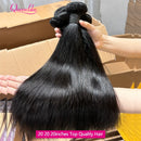 The Long Weave | 12A Straight Human Hair Bundles with HD Lace Closure