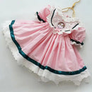 Spanish Bow Snow White Princess Dress Girls Lolita Vestido Children Birthday Eid Easter Party Ball Gown Kids Lace Boutique Cloth