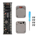 PD65W Super Fast Charging Power Bank Case Solder-Free 8-Cell 18650 Battery Box  Transparent Storage Case with USB +Type-C Ports