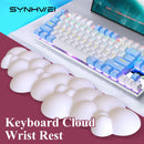 Cloud Keyboard Wrist Rest Soft Leather Memory Foam Wrist Support Cushion for Easy Typing Pain Relief Ergonomic Anti-Slip