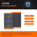 PowMr 60A MPPT Solar Charger Controller 12V/24V/36V/48V LCD Dispaly Max Solar Panel PV 160V Support Parallel Max 12 Units Fit for Home RV Boat Camp