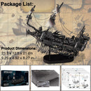 Piececool 3D金属拼图礼物深海幽灵海盗船模型拼装套件DIY玩具生日和圣诞节