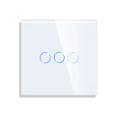 Bingoelec DIY 1/2/3/4 gang Wall Touch Switch Only Crystal Glass Panel 86mm Pearl White Black Golden Grey Glass Frame DIY-Parts