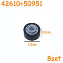 MOC Technical Tire Wheel Cross Hole Set Motorcycle Tyre & Rim Car Truck Wheels Hub Bricks Construction Building Blocks