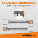 2* Front Upper Control Arms + 2*spare Sleeves Adjustable 0-8 Lift Control Arms for Jeep Cherokee XJ 86-01 Grand Cherokee WJ