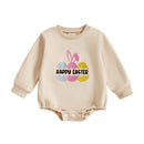 Adorable Bunny Print  with Matching Hat for Infant Baby Girl Boy Easter Outfit Spring Clothing Set
