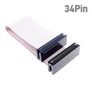 IDC型卡边连接器插槽 2.54毫米间距 10 14 16 20 24 26 30 34 40 50 60 64针PCB插座 带20厘米扁平电缆 1.27毫米