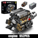 Mould King 10088 Technical Car Building Block Motorized V8 Engine Model Brick Assembly Engine Brick Toys Kids Christmas Gift