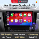 Junsun V1 AI Voice Wireless CarPlay Android Auto Radio for Nissan Qashqai J11 X-Trail 3 T32 2013-2017 4G Car Multimedia GPS 2din