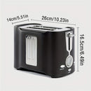 2 Slice Toaster, Quick & Even Results Every Time, Wide Slots Fit Any Size Bread Drop-Down Crumb Tray for Easy Clean Up