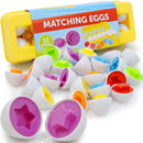 6-12PCS Educational Color Shape Matching Eggs Set Early Learning Puzzle Skills Montessori for Toddlers Easter Basket Stuffers