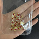 3D奢华锆石星十字美甲金属饰品10颗美人鱼珠美甲首饰 11*18毫米合金美甲水晶宝石装饰