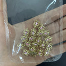 3D奢华锆石星十字美甲金属饰品10颗美人鱼珠美甲首饰 11*18毫米合金美甲水晶宝石装饰