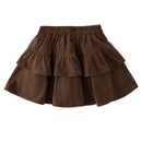 2025 Autumn and Winter New Girls Corduroy Skirt Children Trendy Cake Skirt Pleated Skirt with Safety Pants