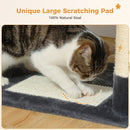 Multi-Level Cat Tree Tower with Scratching Posts&Board, Hammock, Cat Condo, Spacious Top Perch,Dangling Balls for Indoor Cats