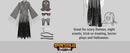 Sloosh Creations Child Unisex Grim Reaper Costume, Halloween Costume with Glowing Red Eyes for Kids Trick-or-Treating