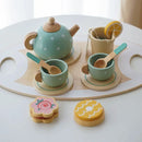 Wooden Ice Cream Montessori Toddler Toys Kitchen Pretend Play Food Coffee Maker Toy Set Accessories for Children Gifts Ages 3+