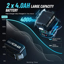 Seesii WH710 Cordless Electric Impact Wrench 1/2" for Car 665Ft-lbs(900N.m) Brushless 3300RPM High Torque Gun 2x 4.0Ah Battery