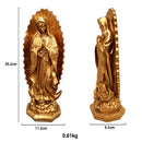 12-Inch Mexico Virgin Mary Figurines Catholic Blessed Mother Guadalupe Sculpture Resin Religious Statue Home Room Decoration