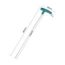 4mm Extra Long Arm T-Handle Hex Key Wrench Chrome Finish