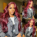 The Bordeaux | 99J Burgundy HD Lace Front Human Hair Wig