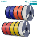 SUNLU 10公斤 PETG/ABS 耗材 10卷 3D打印线材 1公斤/卷 1.75毫米 100% 线材整齐排列 适用于欧美地区3D打印