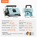 SucceBuy Hat Press Machine Mini Hat Heat Press for Caps Cap Heat Press Machine Safety Base and Glove Automatic Shut-Off Purple