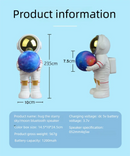 Space Man Hugging the Night Sky Bluetooth Speaker Dreamy Starry Sky Audio System Subwoofer Night Light Decoration Creative Gift