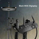 Bathroom Shower Faucet Set 4 Functions Digital Display Shower Thermostat Hot Cold Showers Mixer Pressure Discharge Copper Taps