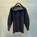 Miyake Pleated Sweatshirt Pit Stripe Zipper Standing Collar Jacket Women 2025 New Casual Pullover Hundred Pleat Skinny Tops