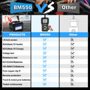 KINGBOLEN BM550, BM550 PLUS 汽车电瓶检测仪 6V 12V 24V 电池系统检测 汽车电池分析仪 汽车电瓶工具 SOC SOH