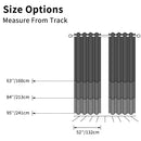 Solid 100% Blackout Curtain for Living Room Grommets Top Thermal Insulated Light Blocking Curtain Drapes for Home Patio Privacy